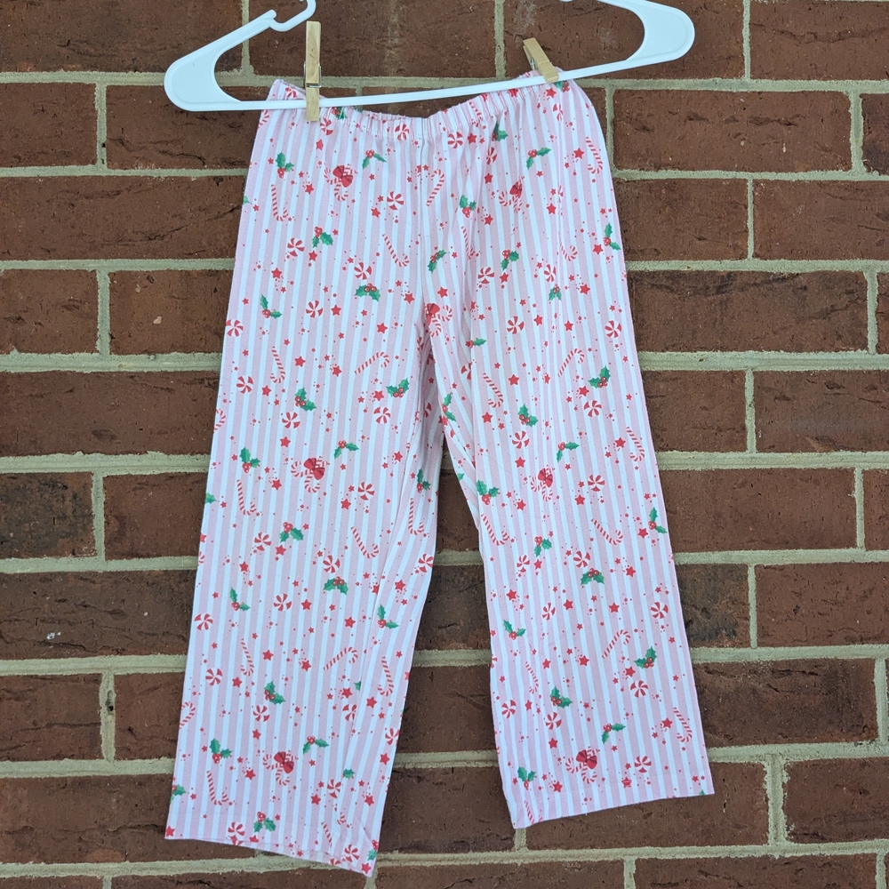 American Girl Pink Striped Christmas Pajama Bottoms